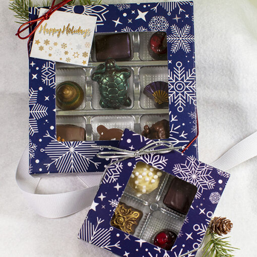 4 or 9 Piece Assorted Truffles in a Holiday Box