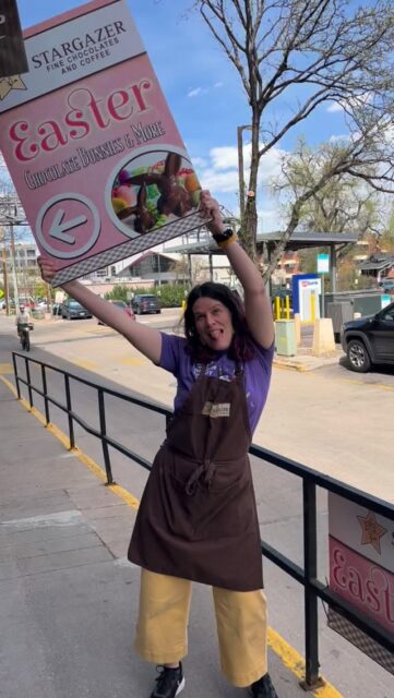 Gonna stick to marketing by making delicious chocolates!
Did you get your Easter treats yet?!

#signtwirling #stargazerfinechocolatesandcoffeebar #chocolateshop #denverchocolate #denverfamilybusiness