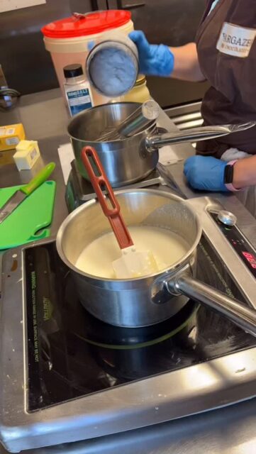 Making caramel for our truffles is quite the process. This caramel will be used in our sweet pecan Turtle Truffle. 
The best part of the process? The amazing smell! 

#stargazerfinechocolatesandcoffeebar #denverchocolate #caramel #carameltruffle #denversmallbusiness