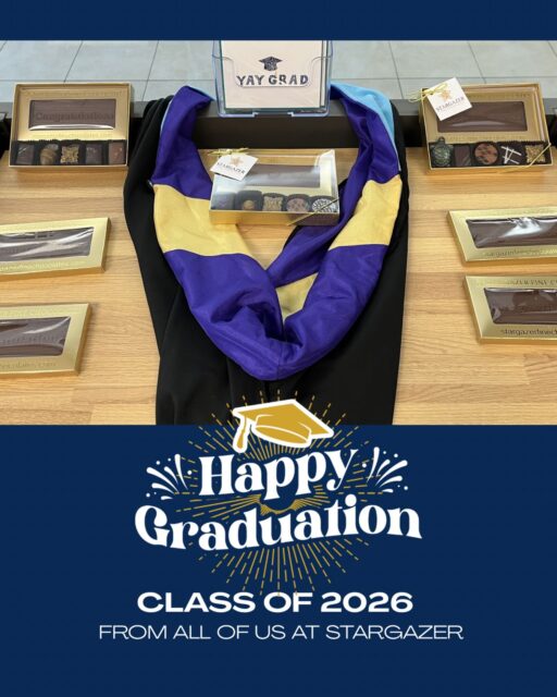 🎉 Congratulations to the Class of 2026! 🎉
We have some delicious “Congratulations” chocolate bars and truffles to treat the grads in your life. 
We also carry @lanasshop’s beautiful greeting cards to round out your gifts. 

#graduation2026 #stargazerfinechocolatesandcoffeebar #denversmallbusiness #denverchocolate #denverfamilybusiness
