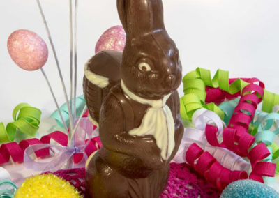 Chocolate Easter Bunny with White Tie