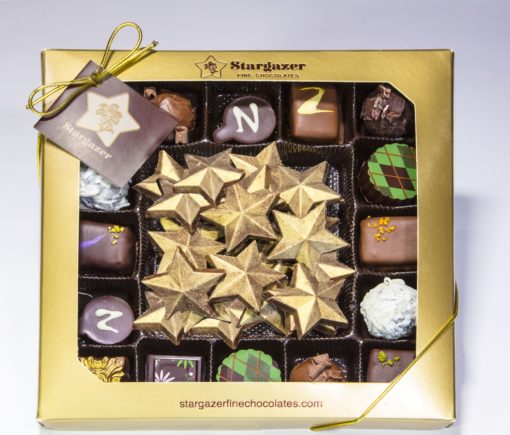 3.5" Square Bar or Stars + 16 Assorted Truffle Item 016
